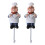 2Pièces Crochet Mural Résine Chef Cartoon Perçage 1