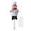 2Pièces Crochet Mural Résine Chef Cartoon Perçage 3