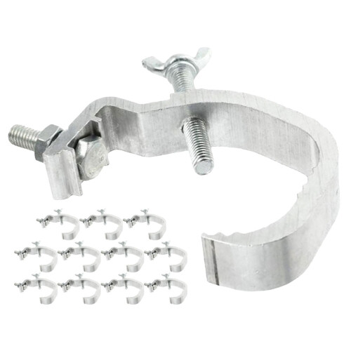 12Pcs Heavy Duty Silver Aluminum Truss Hooks for Stage Lighting Setup