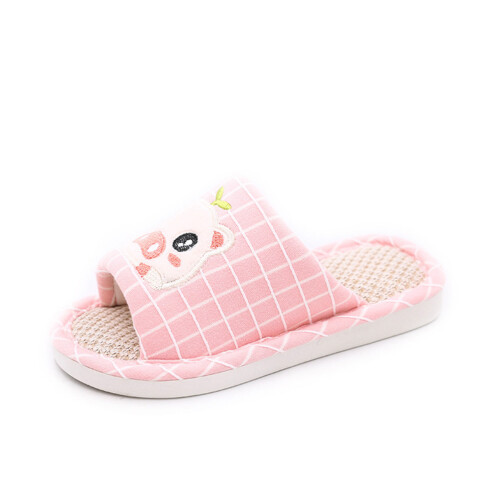 Pantoufles Enfants Rose Cartoon Durable Et Confortable 1