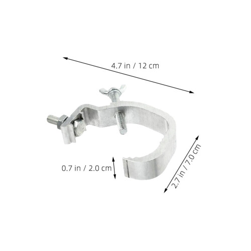 12Pcs Heavy Duty Silver Aluminum Truss Hooks for Stage Lighting Setup 2