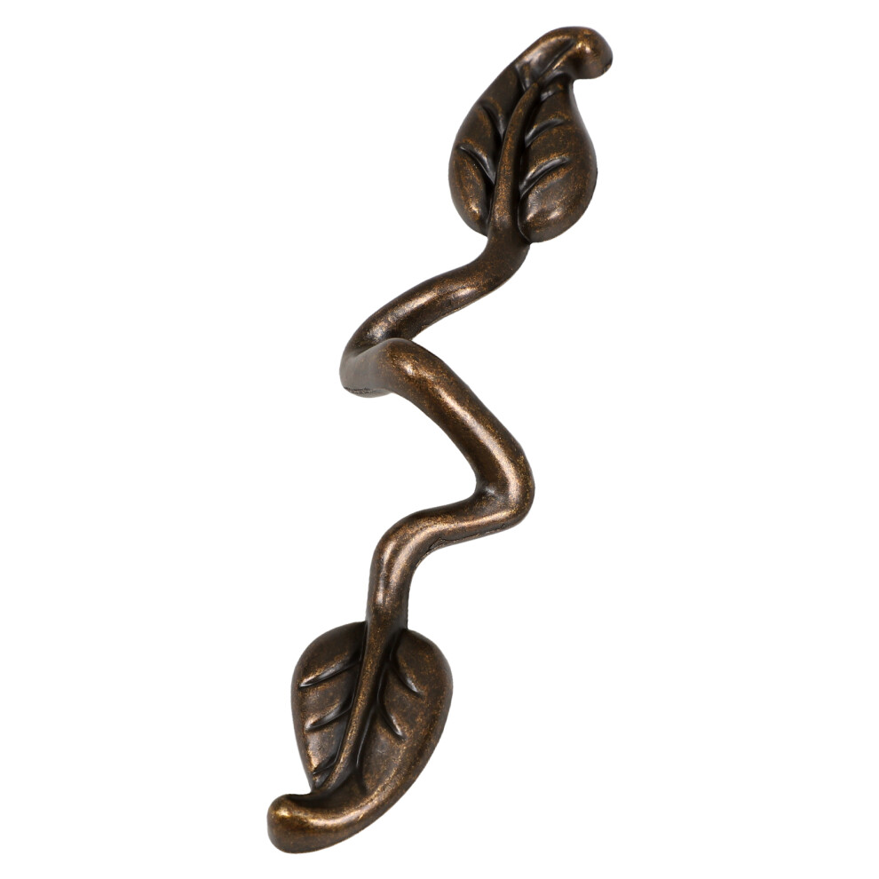 1Set Artistic Leaf-Shaped Zinc Alloy Drawer Pulls Coffee For Wardrobe 3572456828820