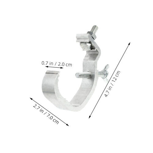 12Pcs Heavy Duty Silver Aluminum Truss Hooks for Stage Lighting Setup 1