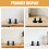 3Pcs Black Aluminum Speaker Stands with Shock Absorption Brackets 8