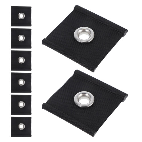 8Pièces Fixations Auvent PVC Noir Pour Camping-Car Installation Rapide