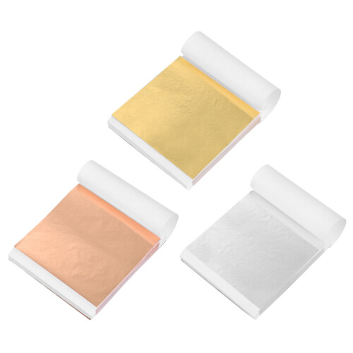 3Ensembles Décoratives En Feuille Or Imitation Pour Artisanat