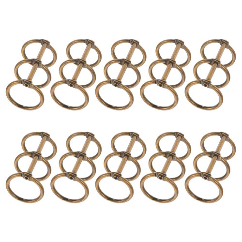 10Pièces Anneaux Marron Alliage Pratique Et Robuste