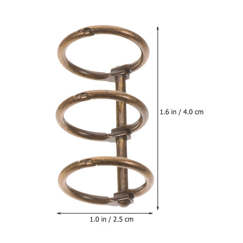 10Pièces Anneaux Marron Alliage Pratique Et Robuste 1