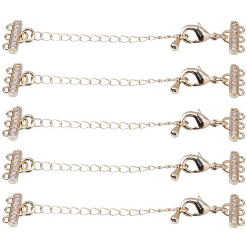5Pz Set Estensione Collana E Bracciale in Rame Per Fai Da Te