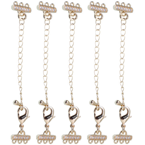 5Pz Set Estensione Collana E Bracciale in Rame Per Fai Da Te 2