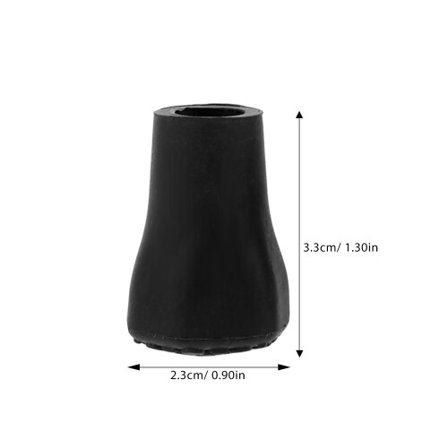 6Pièces Embouts Bâtons Randonnée Noir Antidérapant Durable 1