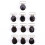 10Pz Clip Regolatori Nero in Metallo Per Bretelle E Ciucci Resistente 7