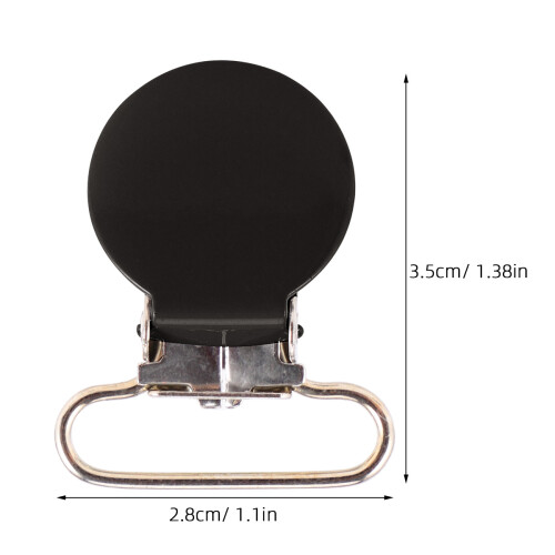 10Pz Clip Regolatori Nero in Metallo Per Bretelle E Ciucci Resistente 1