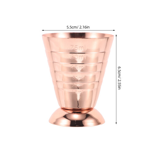 Bicchiere Cocktail Acciaio Rosa Oro Con Marcature Esterne 1