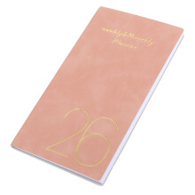 Taccuino Pelle PU Rosa Planner Settimanale Note