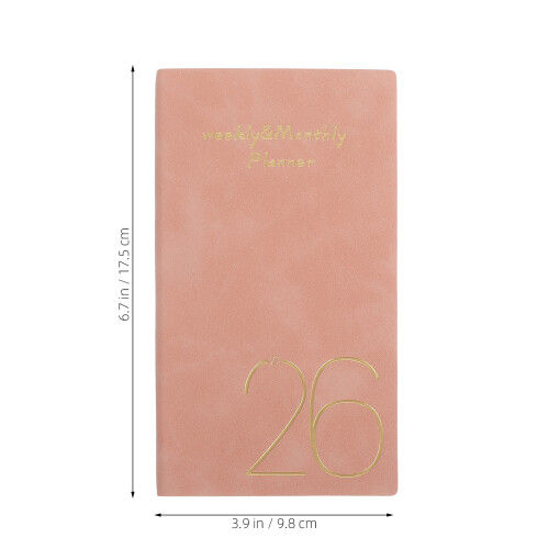 Taccuino Pelle PU Rosa Planner Settimanale Note 2