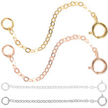 4Pz Estensione Argento Per Gioielli DIY Facili Da Installare