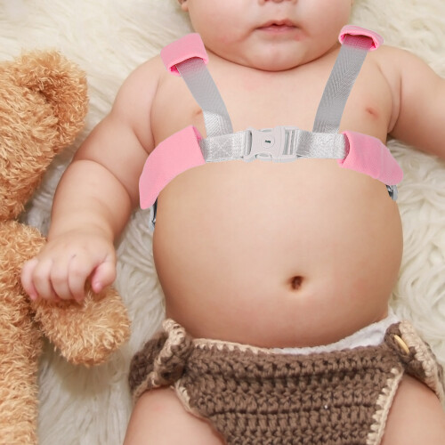 Harnais Bébé Rose En Avec Laisse Anti- 2