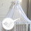1Set Adjustable White Iron Canopy Frame for Net Holder Stand 6