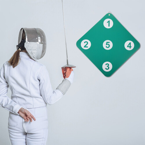 2Pièces D'escrime Pour Entraînement Accessoire Murale Vert 2