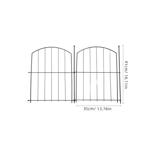 2Pièces Clôture De Cour En Noir Pour Jardin 2