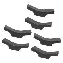 6Pz Bacchette in Nero Design Liscio Per Uso