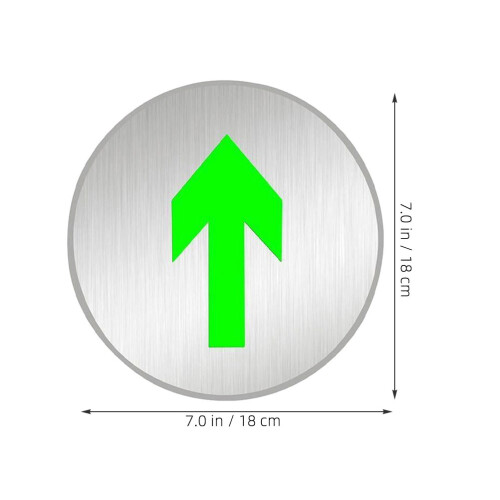 Stainless Steel Glow Floor Sign Fire Exit Marker for Home Safety 1