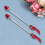 1Pair Quick Release Skewers Red Durable Aluminium Alloy 4