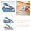 2Pcs Mini Manual Sewing Machine Set with Thread Portable Plastic Metal 7