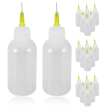 20Pcs Transparent Reusable Needle Bottles Professional Glue Applicator