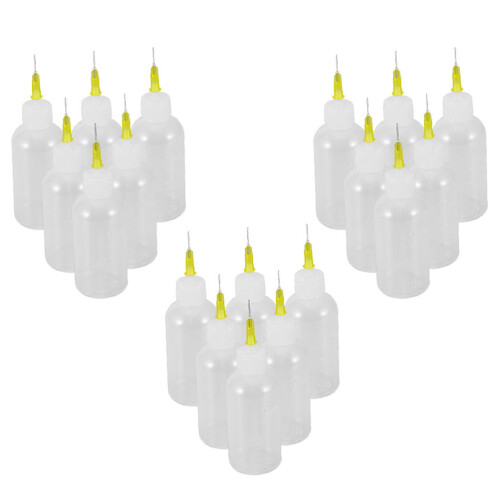 20Pcs Transparent Reusable Needle Bottles Professional Glue Applicator 2