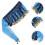 Sky-Blue Chiffon Belly Dancer Hip Scarf with Sequin Tassel Design 11