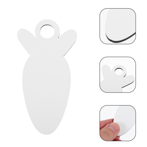 10Pz Targhette Acrilico Bianco Per Sublimazione E Progetti DIY 2