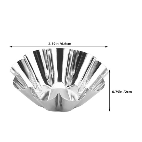 20Pz Forme Per Crostate in Inox Resistenti Per Uso Domestico 1