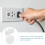 50Pcs White Electrical Outlet Covers Baby Proof ABS Plug Protectors 11