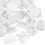 50Pcs White Electrical Outlet Covers Baby Proof ABS Plug Protectors 8