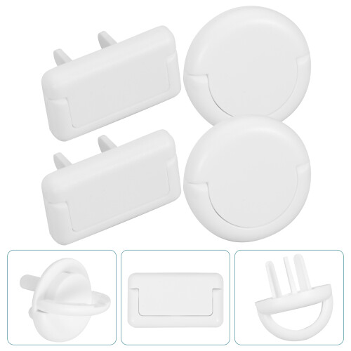 50Pcs White Electrical Outlet Covers Baby Proof ABS Plug Protectors 1