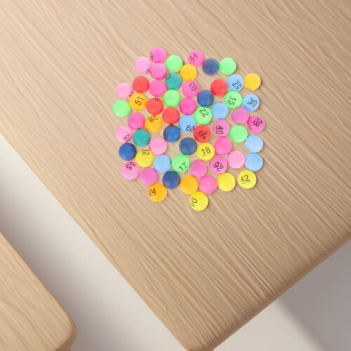 80Pz Palline Numerate Mini in Per Giochi E 2