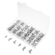 1Ensemble Kit Graisseurs Universels Auto En Acier Au Carbone Argenté