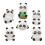 6Pz Decorazioni Auto Panda Carine 11