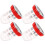 4Pz Stopper Scarico Lavabo Resistente Antiodore E Bagno 4