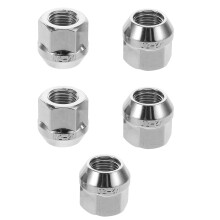 5Pz Bulloni Ruota Acciaio Inox Argento Kit Flangia Sicurezza