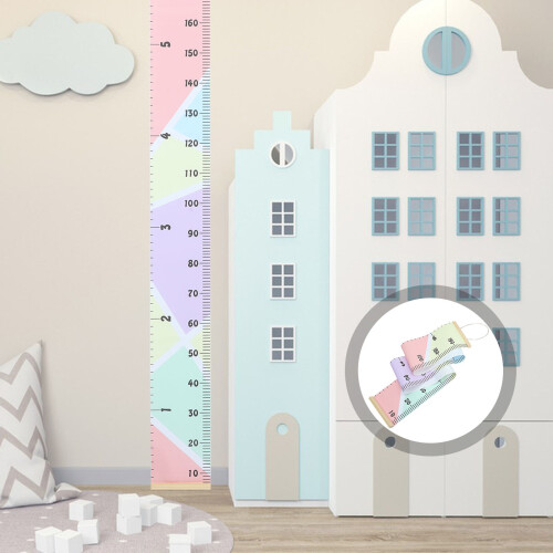 Kinderhoogtemeter Wanddecor Pinehout Doek Creatief & 1