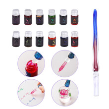 1Set Penna in Viola Per Calligrafia E Regalo Raffinato