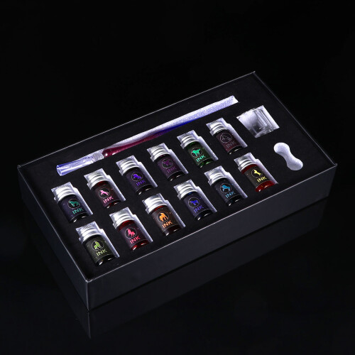1Set Penna in Viola Per Calligrafia E Regalo Raffinato 2