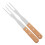 2Pz Forchette Da Carne in Legno Per Barbecue Casa 9