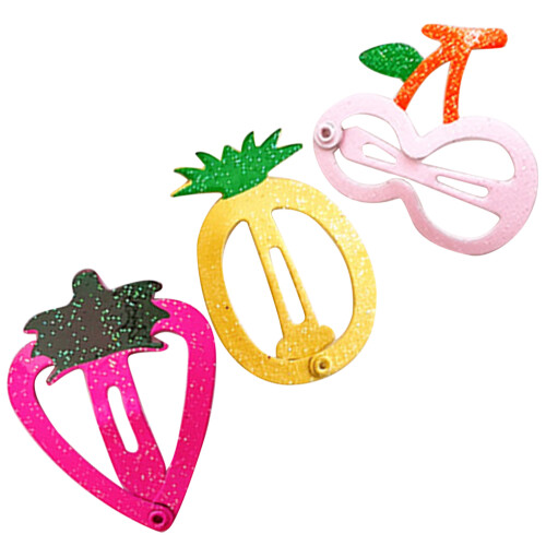 3Pz Clip Fermacapelli Frutta Metallo Per E Donne 1