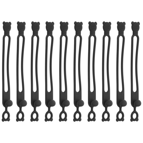 10Pz Legacavi Nero in Silicone Per Controllo 1