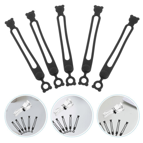 10Pz Legacavi Nero in Silicone Per Controllo 2