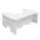 White PVC Bathroom Toilet Stool Sturdy Home Potty Support Stool 6